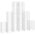 Vidaxl 6 gabions en fil galvanis
