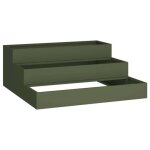 Vidaxl 865837 pot a fleurs acier olive
