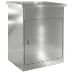 Vidaxl 874945 bo�te aux lettres noir acier galvanis�