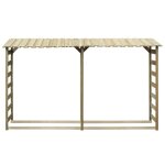 Vidaxl abri de bois de chauffage 300 x 44 x 176 cm pin��de impr��gn��e