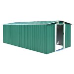 Vidaxl abri de jardin 257x489x181 cm mtal vert