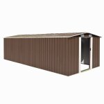 Vidaxl abri de jardin 257x580x181 cm métal marron Vidaxl abri de jardin 257x580x181 cm métal marron