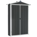 Vidaxl abri de jardin anthracite 107, 5x46x183 cm acier galvanis