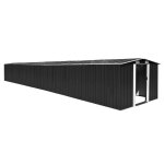 Vidaxl abri de jardin anthracite 257x990x181 cm acier galvanis