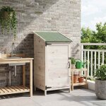 Vidaxl abri de jardin blanc 59 x 56 x 113, 5 cm bois d'ing�nierie