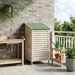 Vidaxl abri de jardin blanc 59 x 56 x 113, 5 cm bois de sapin massif