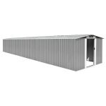 Vidaxl abri de jardin gris 257x779x181 cm acier galvanis