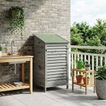 Vidaxl abri de jardin gris 59 x 56 x 113, 5 cm bois de sapin massif