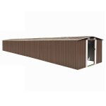 Vidaxl abri de jardin marron 257x990x181 cm acier galvanis�