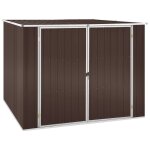 Vidaxl abri de jardin marrron 195x198x159 cm acier galvanis
