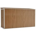 Vidaxl abri de jardin mural marron 118x288x178 cm acier galvanis