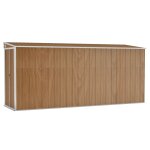 Abri murale en acier galvanis� avec portes doubles fermables et toit inclin� 118x382x178 cm