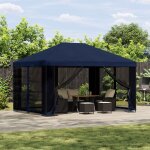 Vidaxl abri de jardin avec parois 4 � 3 m bleu polyester et acier 190