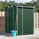 Vidaxl abri de jardin vert 191x130x198 cm acier galvanis�