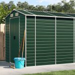 Vidaxl abri de jardin vert 191x470x198 cm acier galvanis�