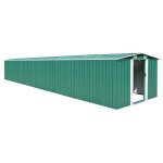 Vidaxl abri de jardin vert 257x779x181 cm acier galvanis