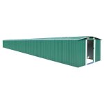 Vidaxl abri de jardin vert 257x990x181 cm acier galvanis