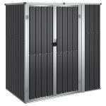 Vidaxl abri a outils de jardin anthracite 161x89x161cm acier galvanis