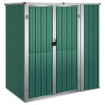 Vidaxl abri a outils de jardin vert 161x89x161 cm acier galvanis