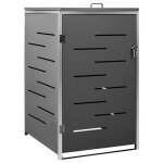 Vidaxl abri pour poubelle 69x77, 5x112, 5 cm inox