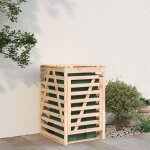 Vidaxl abri pour poubelle sur roulettes 84x90x128, 5 cm bois massif pin