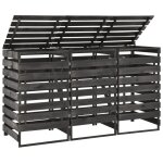 Vidaxl abri de poubelle triple 210x75x121 cm bois de pin massif peint Vidaxl abri de poubelle triple 210x75x121 cm bois de pin massif peint