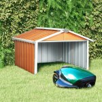 Vidaxl abri pour robot de jardin 92x97x63 cm acier galvanis marron
