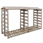 Vidaxl abri de stockage du bois de chauffage 300x90x176cm pin imprgn