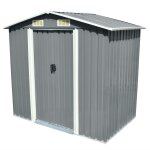Vidaxl abri de stockage pour jardin métal gris 204 x 132 x 186 cm Vidaxl abri de stockage pour jardin métal gris 204 x 132 x 186 cm