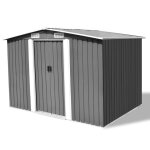 Vidaxl abri de stockage pour jardin métal gris 257 x 205 x 178 cm Vidaxl abri de stockage pour jardin métal gris 257 x 205 x 178 cm