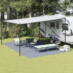 Vidaxl accessoire de tente bleu - gris polyester 250 x 600 cm portable