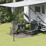 Vidaxl accessoire de tente gris clair polyester 200 x 200 cm pliable