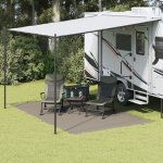 Vidaxl accessoire de tente gris clair polyester 250 x 400 cm portable
