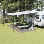 Vidaxl accessoire de tente gris clair polyester 300 x 600 cm durable