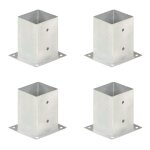 Vidaxl ancres de poteau 4 pcs métal galvanisé 101 mm Vidaxl ancres de poteau 4 pcs métal galvanisé 101 mm