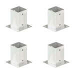 Vidaxl ancres de poteau 4 pcs mtal galvanis 91 mm