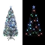 Vidaxl arbre de no?l artificiel et support / led 150 cm fibre optique