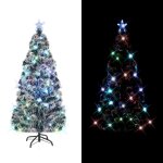Vidaxl arbre de no?l artificiel et support / led 210 cm fibre optique
