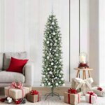 Vidaxl arbre de noël artificiel slim avec 300 led vert et blanc 180 cm Vidaxl arbre de noël artificiel slim avec 300 led vert et blanc 180 cm