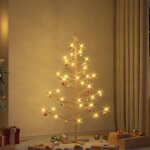 Vidaxl arbre de no�l en bois naturel 150 cm bois massif en pin