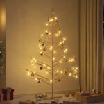 Vidaxl arbre de no�l en bois naturel 180 cm bois massif en pin
