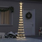 Vidaxl arbre de no�l led blanc chaud 138, 5 x 138, 5 x 399 cm m�tal