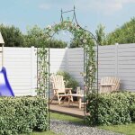 Vidaxl arche de jardin design de piquet plantes grimpantes vert fonc