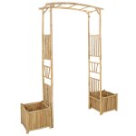 Vidaxl arche de jardin naturel 177 x 40 x 205 cm bambou