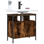 Vidaxl armoire lavabo de salle de bain chne fum 60x30x60 cm