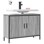 Vidaxl armoire lavabo de salle de bain sonoma gris 80x30x60 cm Vidaxl armoire lavabo de salle de bain sonoma gris 80x30x60 cm