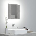 Vidaxl armoire  miroir led de salle de bain sonoma gris 40x12x45 cm