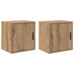 Vidaxl armoires murales garage 2 pcs chêne artisanal bois d'ingénierie Vidaxl armoires murales garage 2 pcs chêne artisanal bois d'ingénierie