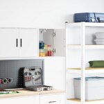 Vidaxl armoire murale de garage blanc bois d'ing�nierie