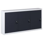Vidaxl armoire  outils murale style industriel mtal gris et noir